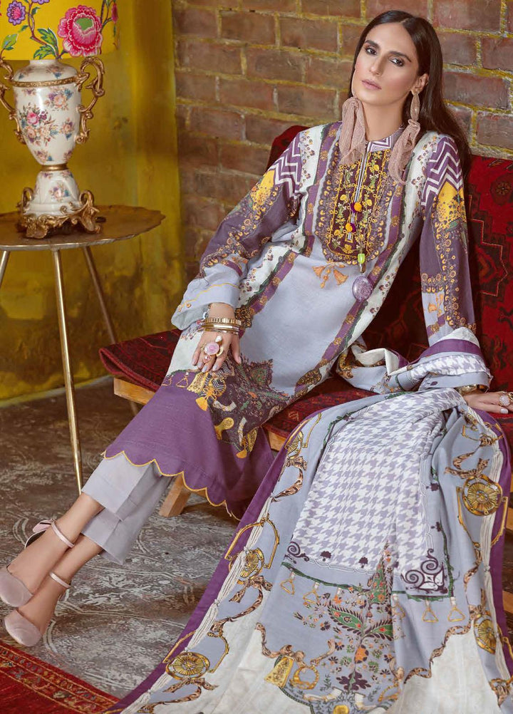 Gul Ahmed Embroidered Khaddar Suits Unstitched 3 Piece GA21JW K-12018 - Winter Collection