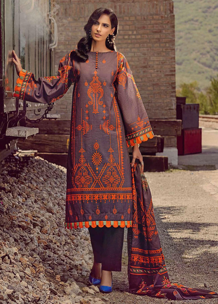Gul Ahmed Printed Khaddar Suits Unstitched 3 Piece GA21JW K-12026 A   - Winter Collection