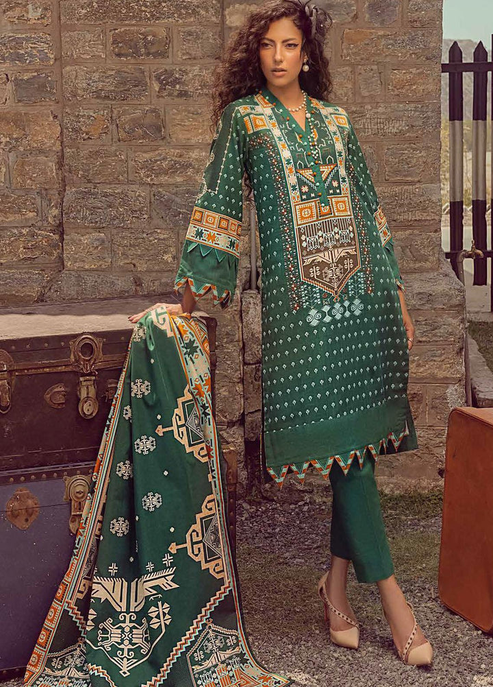 Gul Ahmed Printed Khaddar Suits Unstitched 3 Piece GA21JW K-12028 B   - Winter Collection