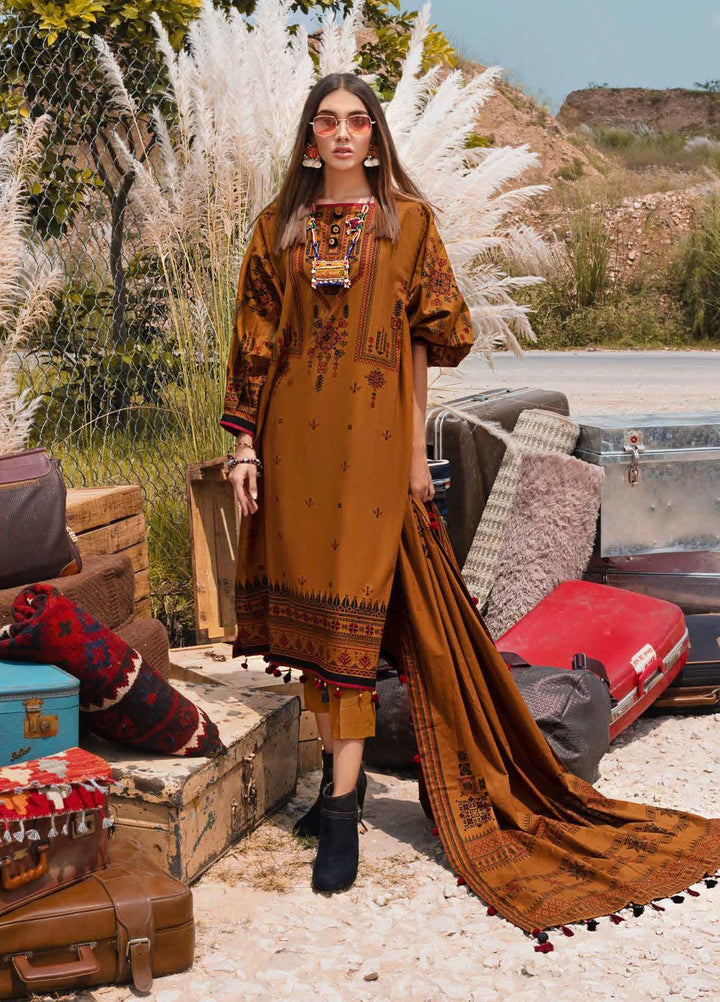 Gul Ahmed Printed Khaddar Suits Unstitched 3 Piece GA21JW K-12041 - Winter Collection