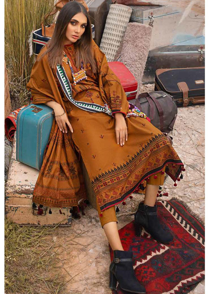 Gul Ahmed Printed Khaddar Suits Unstitched 3 Piece GA21JW K-12041 - Winter Collection