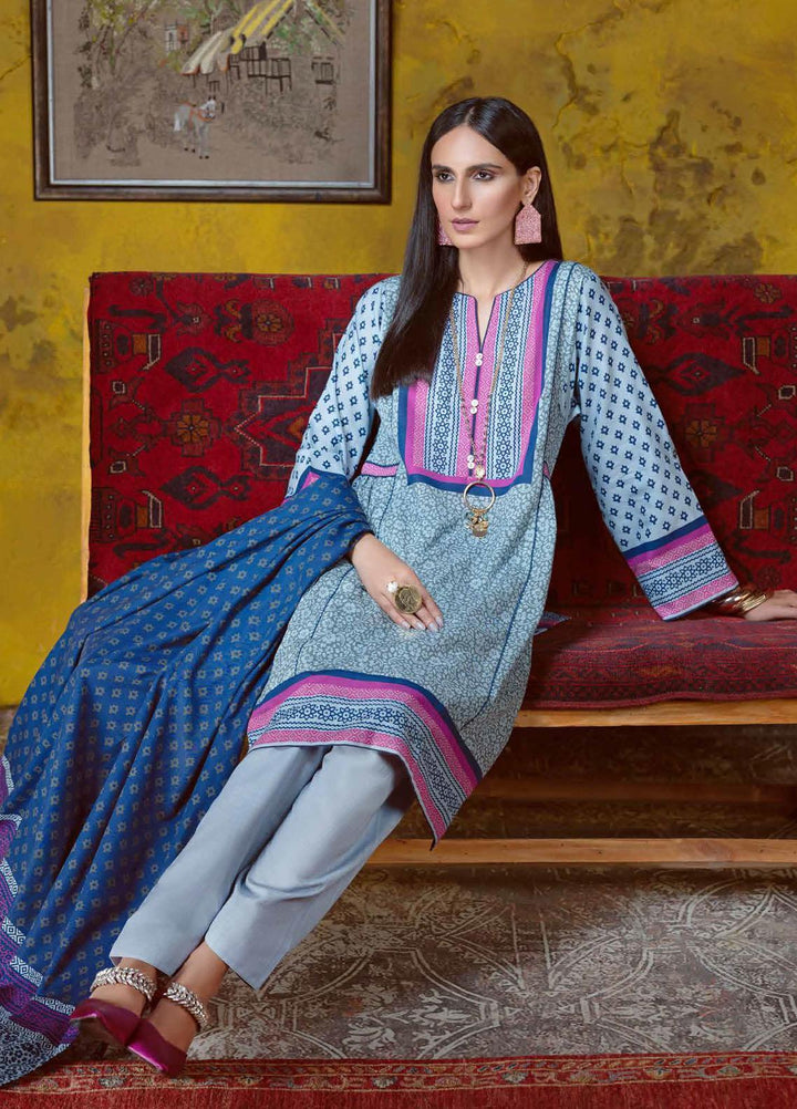 Gul Ahmed Printed Khaddar Suits Unstitched 3 Piece GA21JW K-12045 - Winter Collection