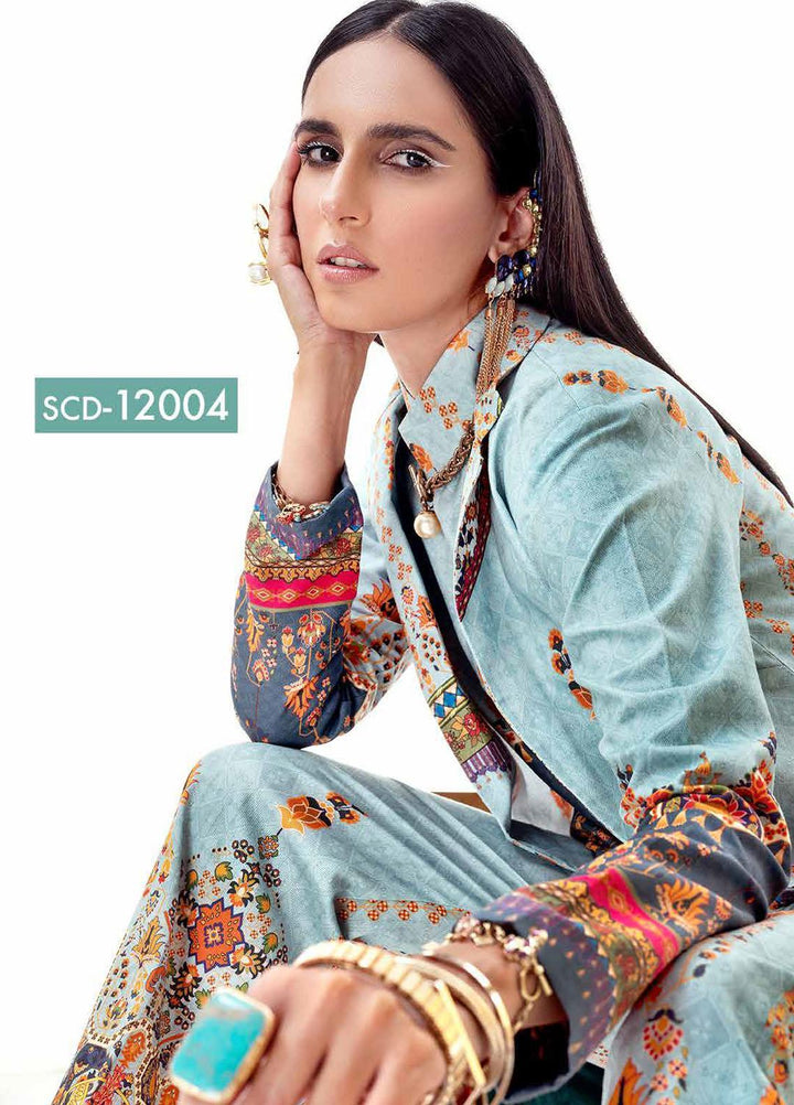 Gul Ahmed Printed Corduroy  Unstitched Kurti GA21JW SCD-12004 - Winter Collection