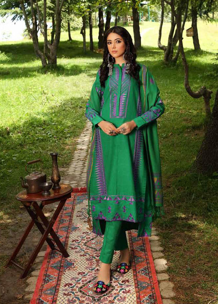 Gul Ahmed Embroidered Khaddar Suits Unstitched 3 Piece GA21JL AP-12041 - Winter Collection