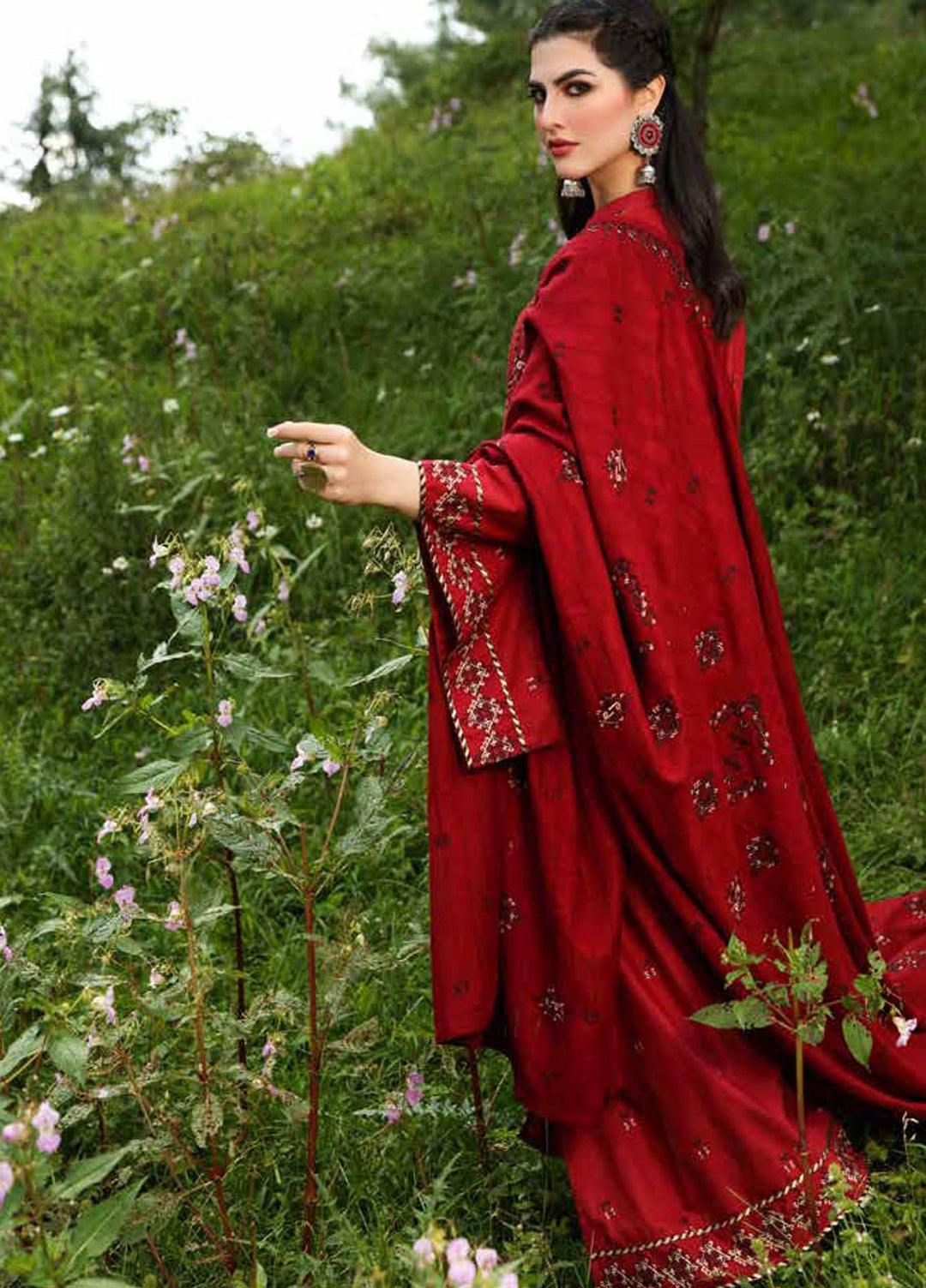 Gul Ahmed Embroidered Khaddar Suits Unstitched 3 Piece GA21JL AP-12071 - Winter Collection