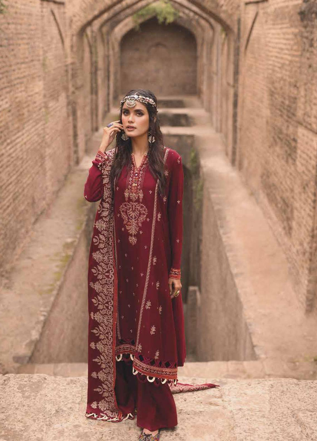 Gul Ahmed Embroidered Pashmina Suits Unstitched 3 Piece GA21JL AP-12075 - Winter Collection