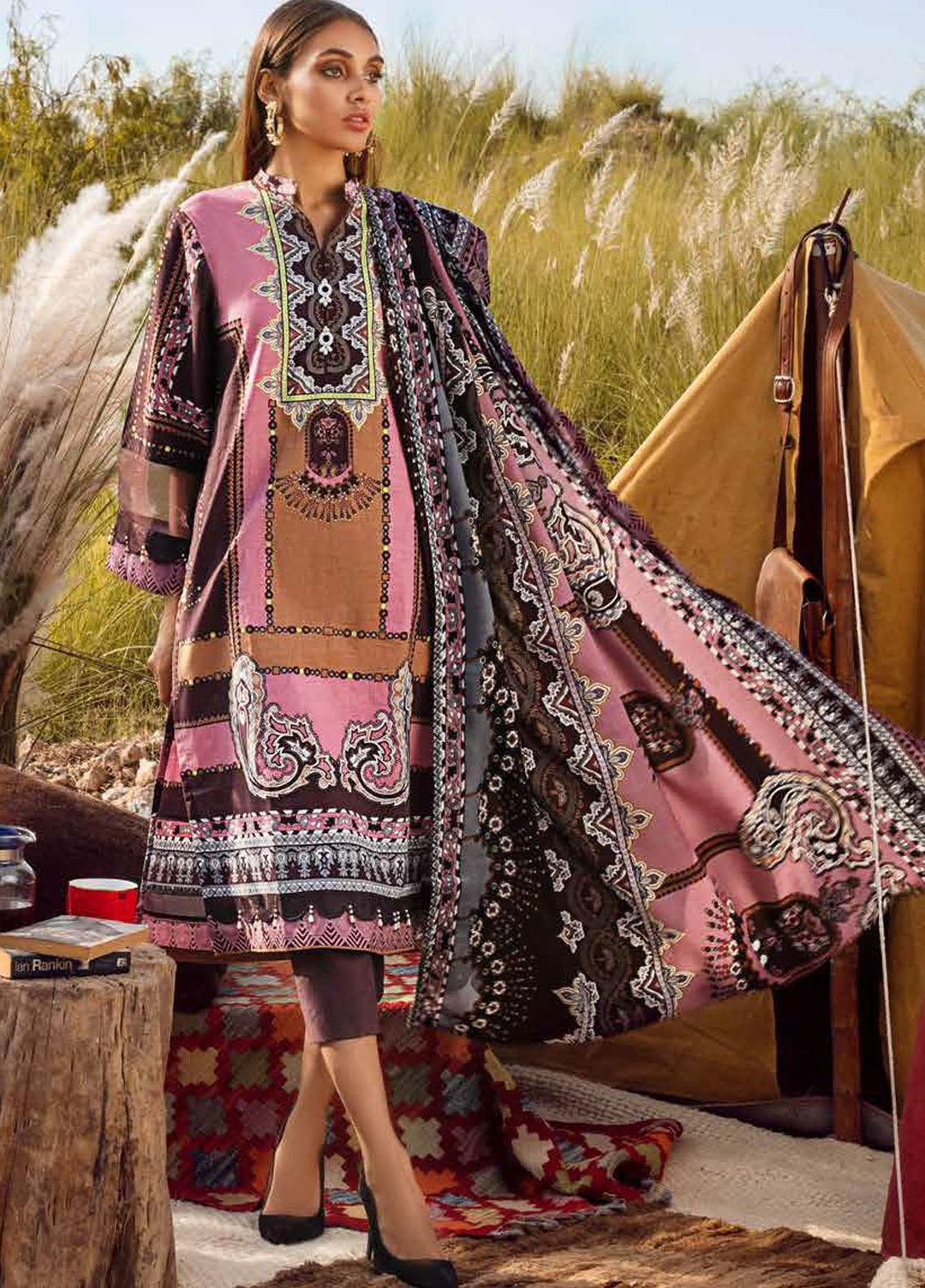 Gul Ahmed Printed Khaddar Suits Unstitched 3 Piece GA21JL AP-12078 - Winter Collection
