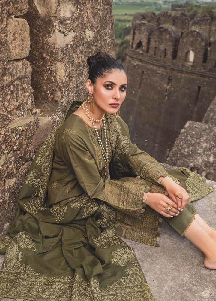 Gul Ahmed Embroidered Karandi Suits Unstitched 3 Piece GA21JL AY-12011 - Winter Collection