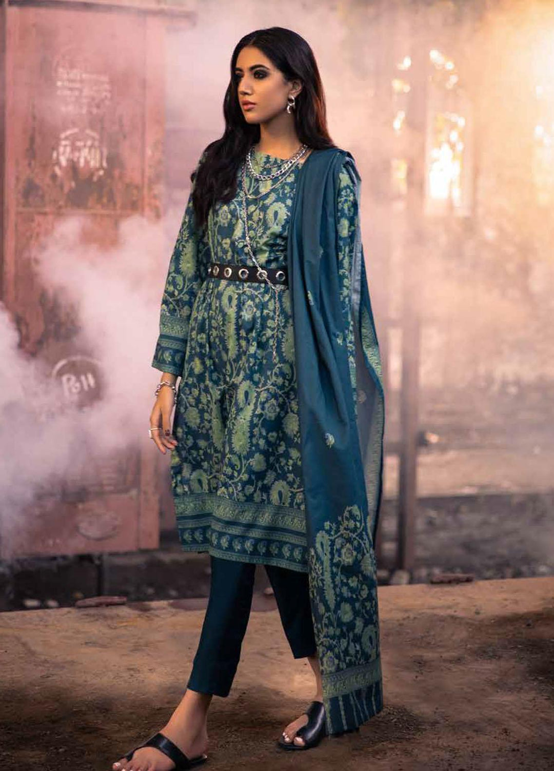 Gul Ahmed Printed Ayuthia Suits Unstitched 3 Piece GA21JL AY-12023 A - Winter Collection