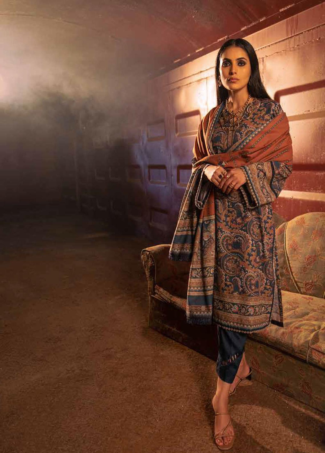 Gul Ahmed Printed Ayuthia Suits Unstitched 3 Piece GA21JL AY-12025 A - Winter Collection