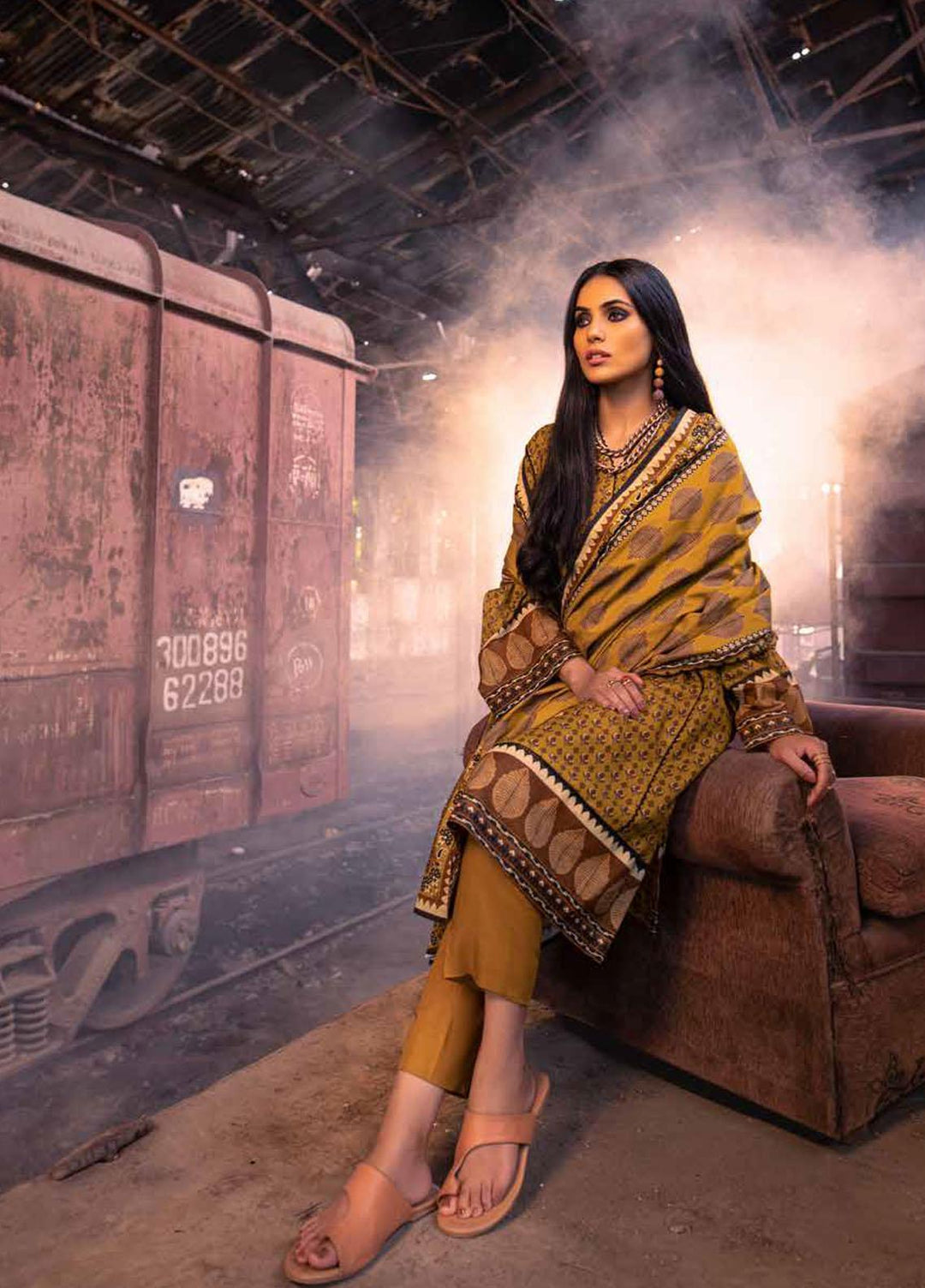 Gul Ahmed Printed Karandi Suits Unstitched 3 Piece GA21JL AY-12035 A - Winter Collection