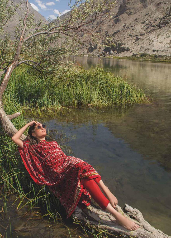 Gul Ahmed Printed Velvet Suits Unstitched 3 Piece GA21JL BVL-12011 B - Winter Collection