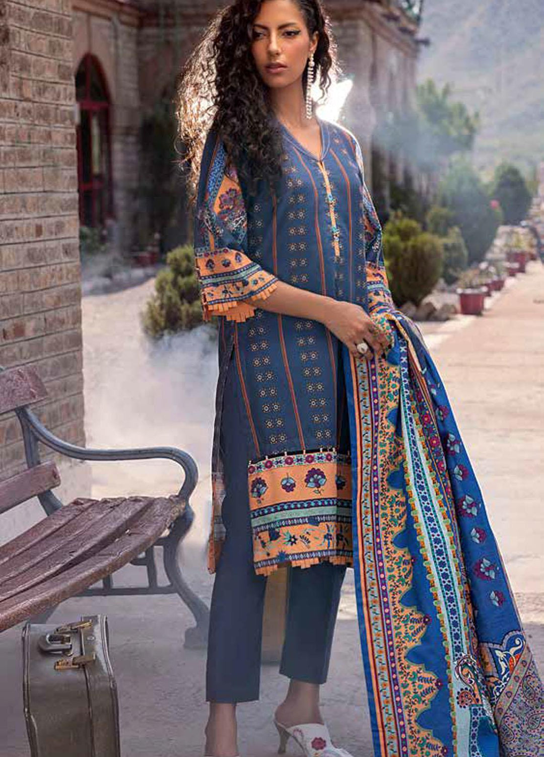 Gul Ahmed Printed Cotton Suits Unstitched 3 Piece GA21JL CS-12001 A - Winter Collection
