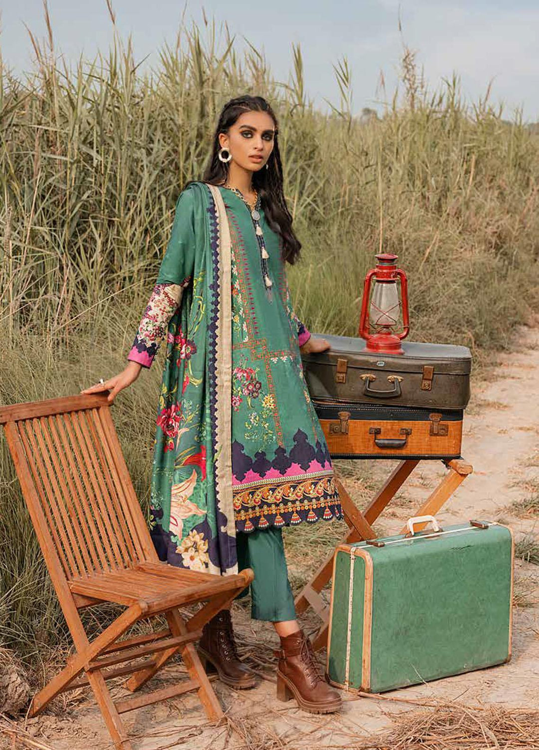 Gul Ahmed Embroidered Khaddar Suits Unstitched 3 Piece GA21JL CV-12001 - Winter Collection