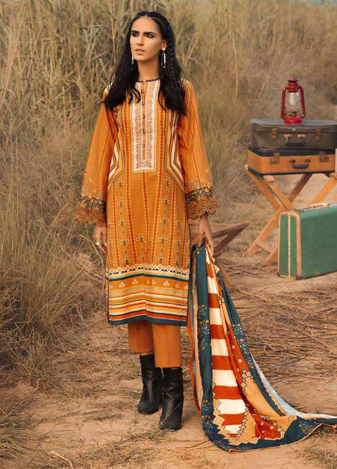 Gul Ahmed Embroidered Khaddar Suits Unstitched 3 Piece GA21JL CV-12002 - Winter Collection