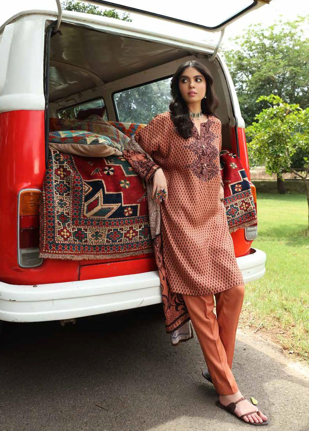 Gul Ahmed Printed Viscose Suits Unstitched 3 Piece GA21JL LT-12023 B - Winter Collection