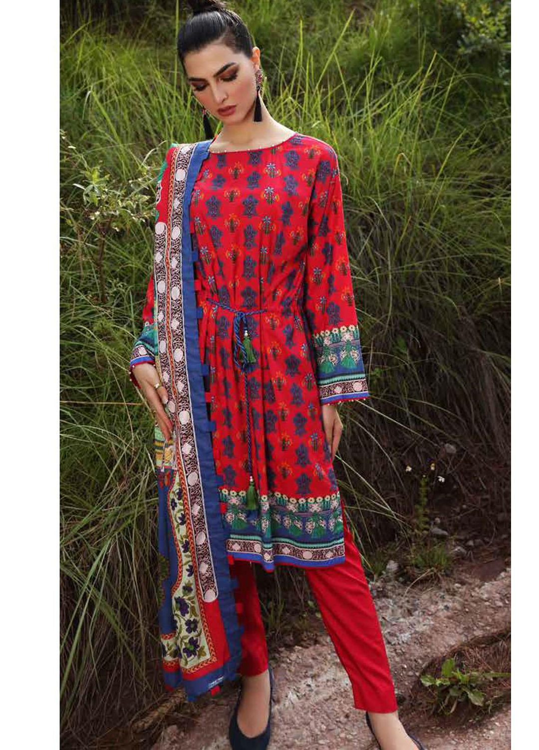 Gul Ahmed Printed Viscose Suits Unstitched 3 Piece GA21JL LT-12032 A - Winter Collection