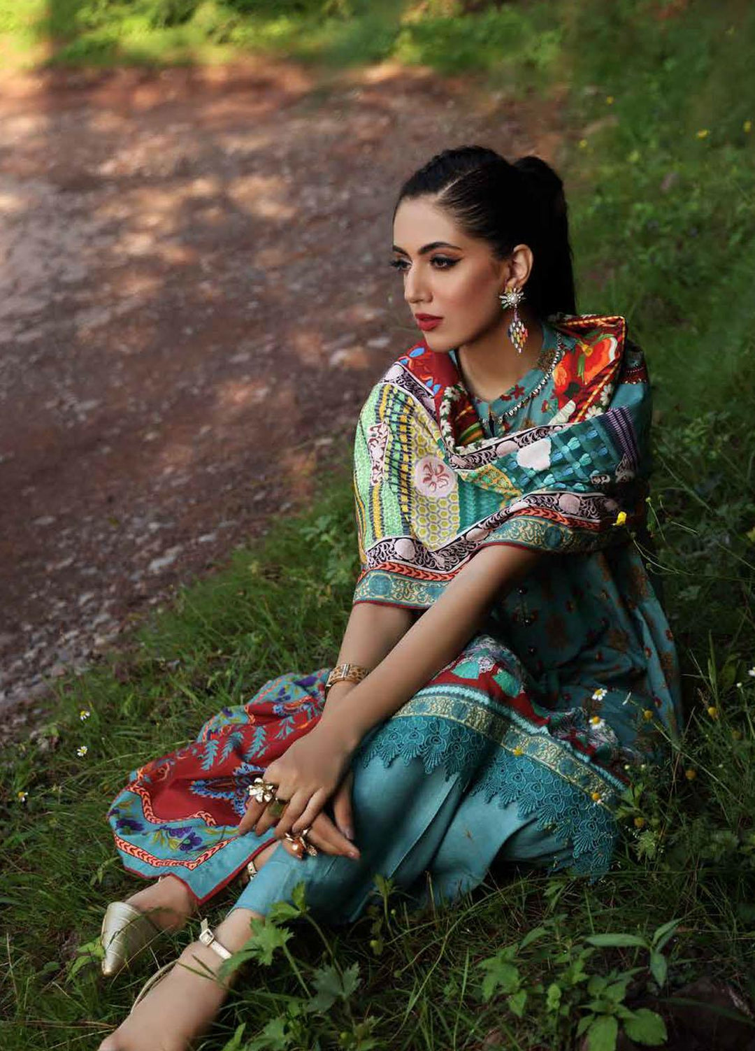 Gul Ahmed Printed Viscose Suits Unstitched 3 Piece GA21JL LT-12032 B - Winter Collection