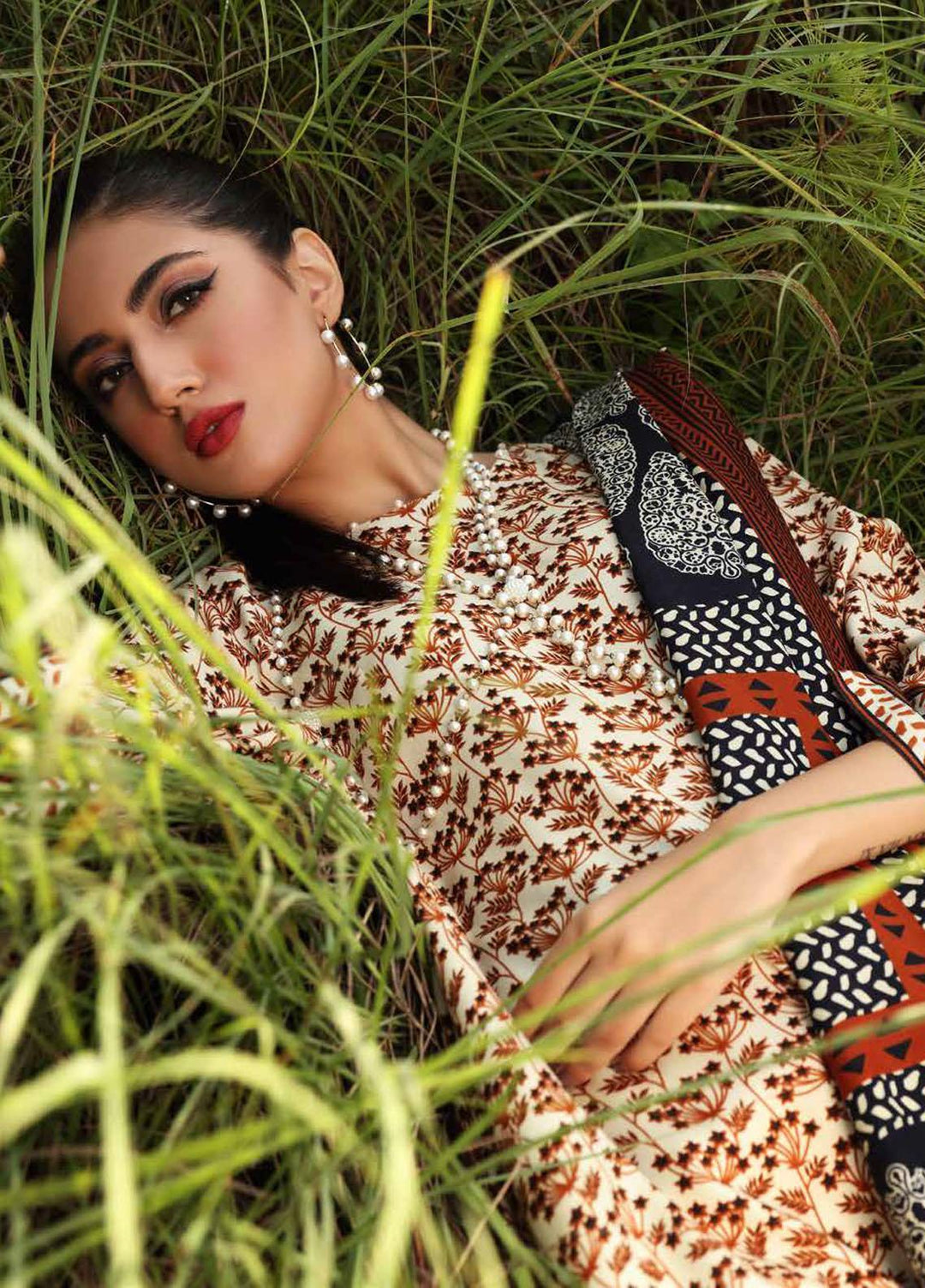 Gul Ahmed Printed Viscose Suits Unstitched 3 Piece GA21JL LT-12035 A - Winter Collection