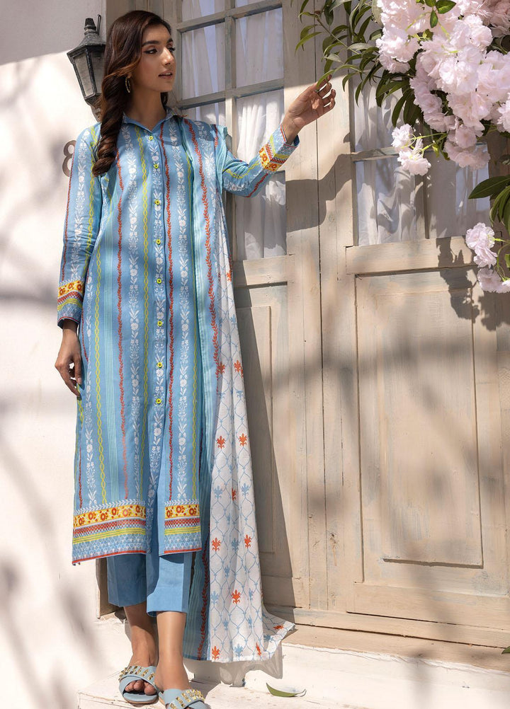 Gul Ahmed Printed Lawn Suits Unstitched 3 Piece GA23SF CL32383-A - Summer Collection