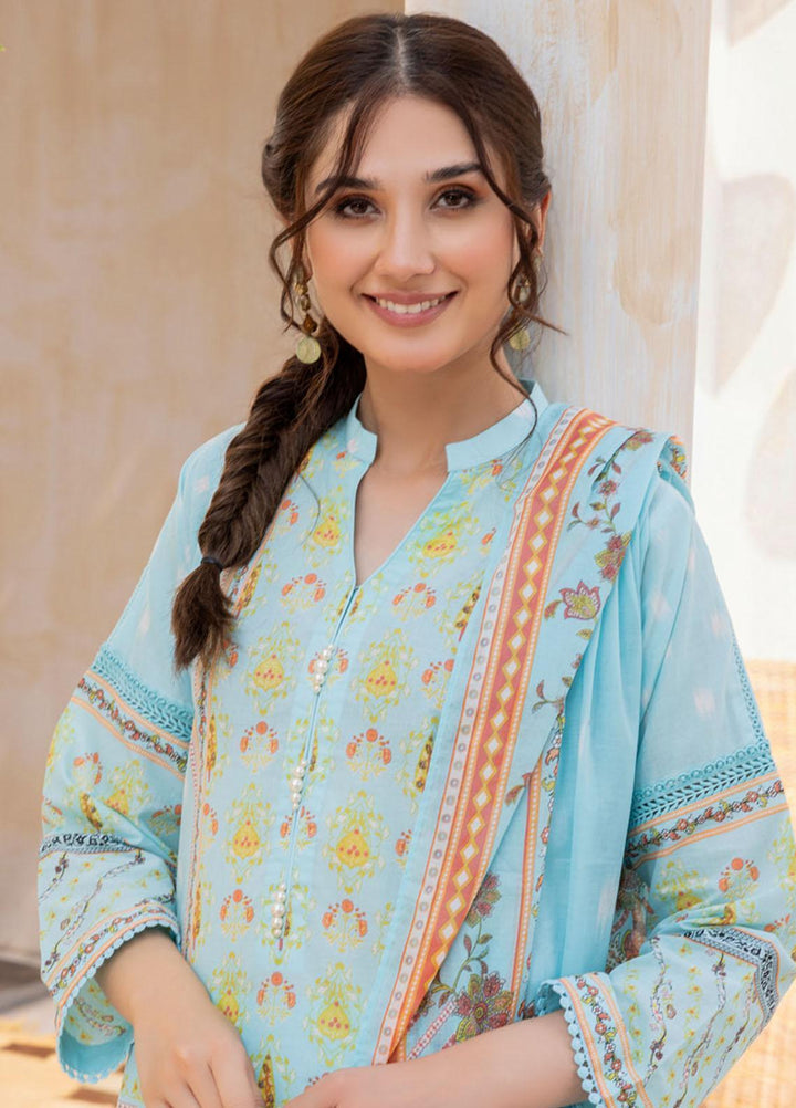 Gul Ahmed Printed Lawn Suits Unstitched 3 Piece GA23SF CL32490-B - Summer Collection