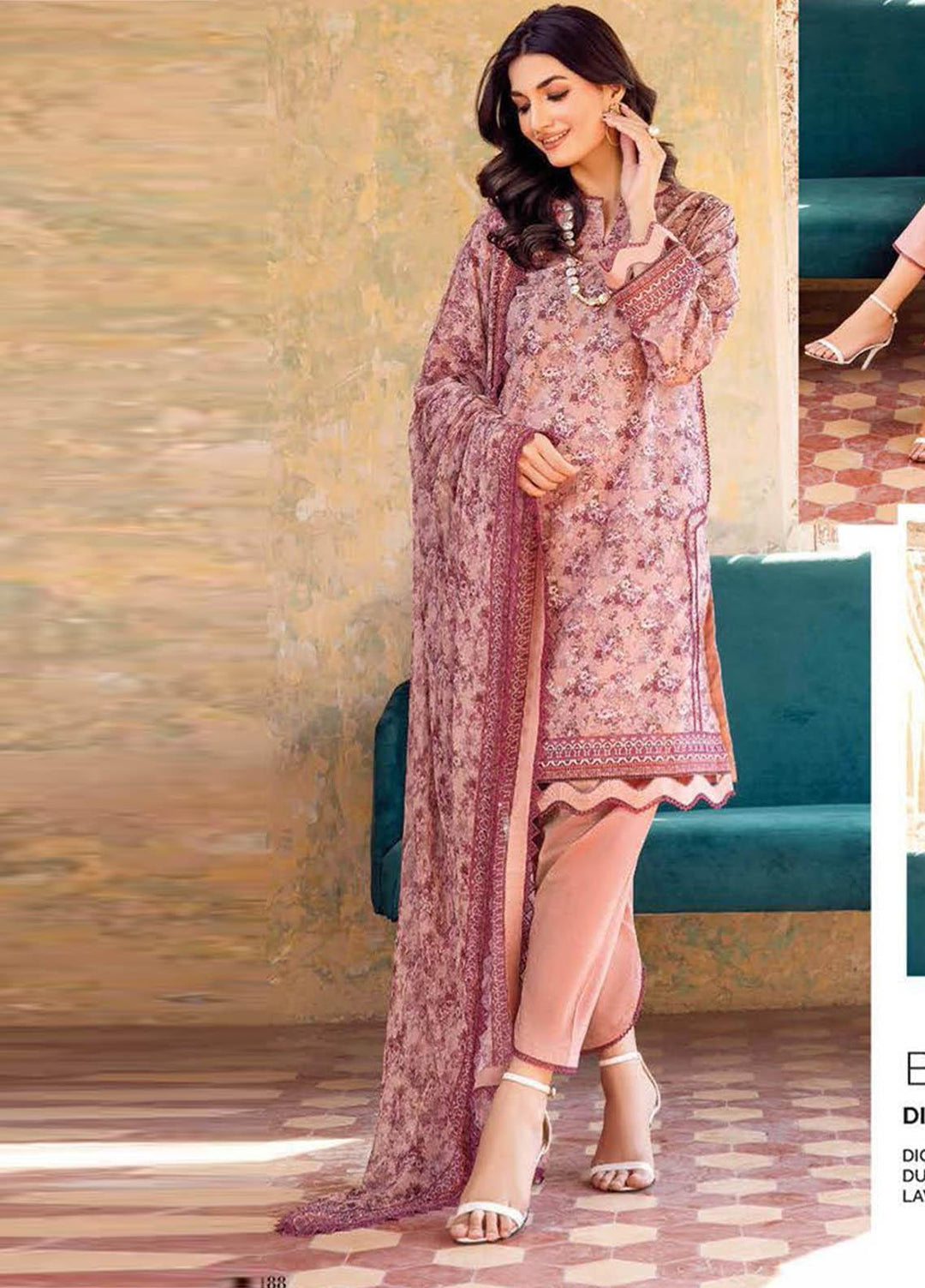 Gul Ahmed Embroidered Lawn Suits Unstitched 3 Piece GA23PS BM-32021 - Summer Collection