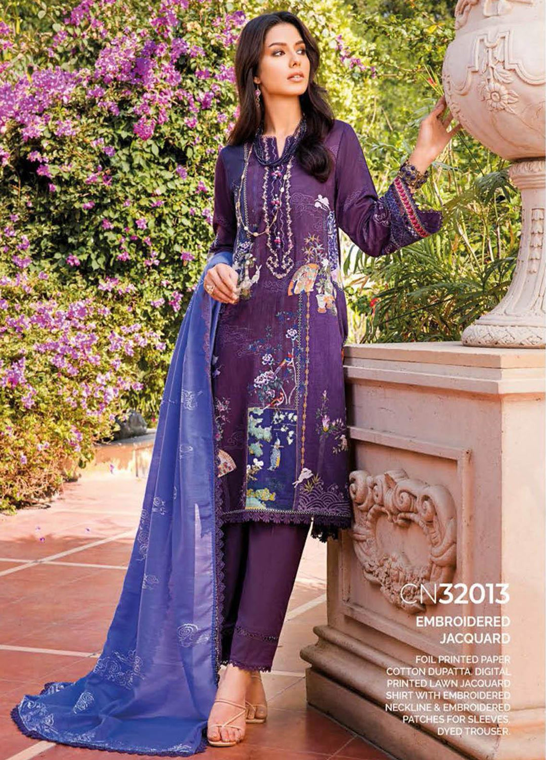 Gul Ahmed Embroidered Lawn Suits Unstitched 3 Piece GA23PS CN-32013 - Summer Collection