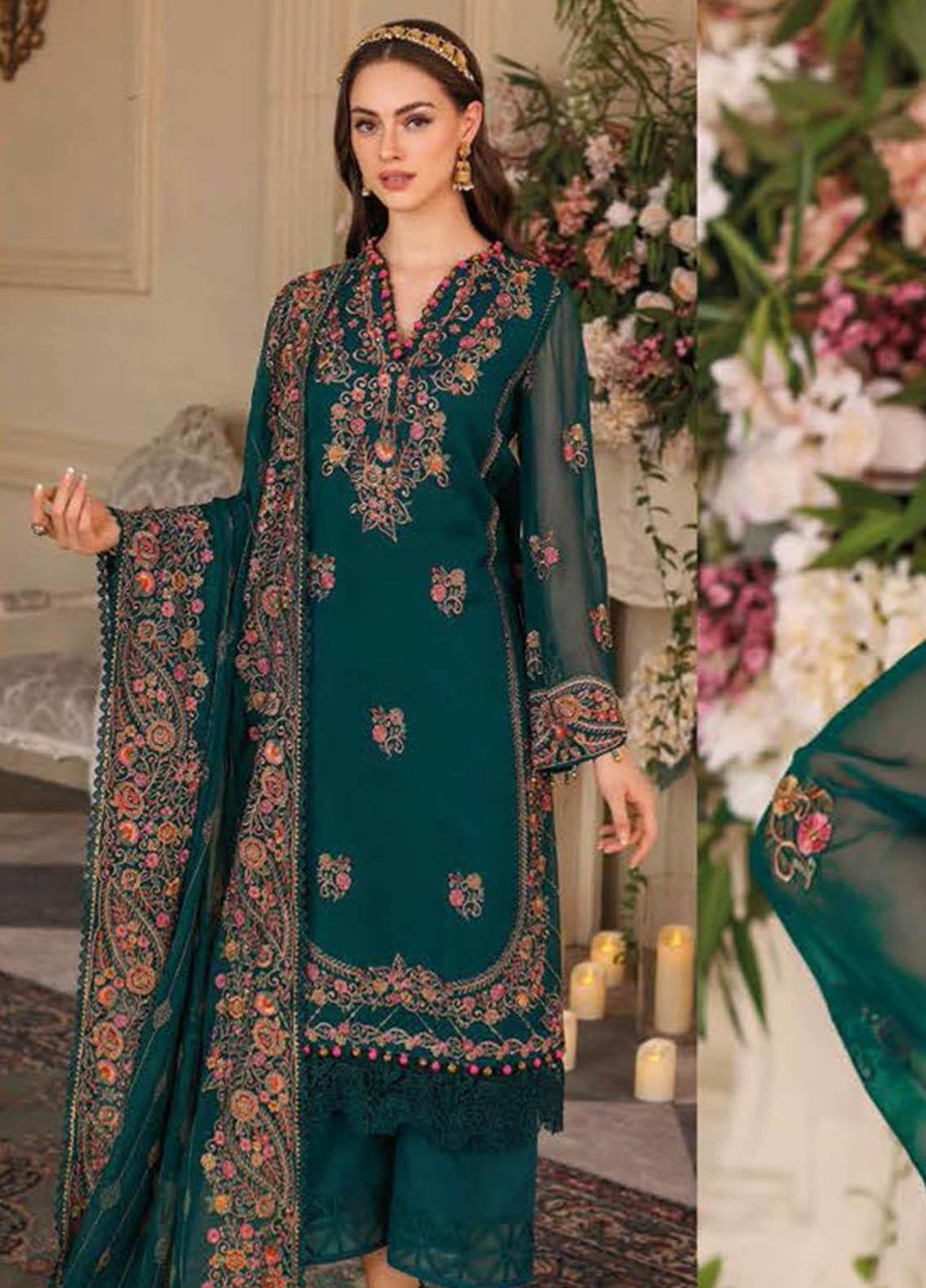 Gul Ahmed Embroidered Lawn Suits Unstitched 3 Piece GA23PS LE-32007 - Summer Collection