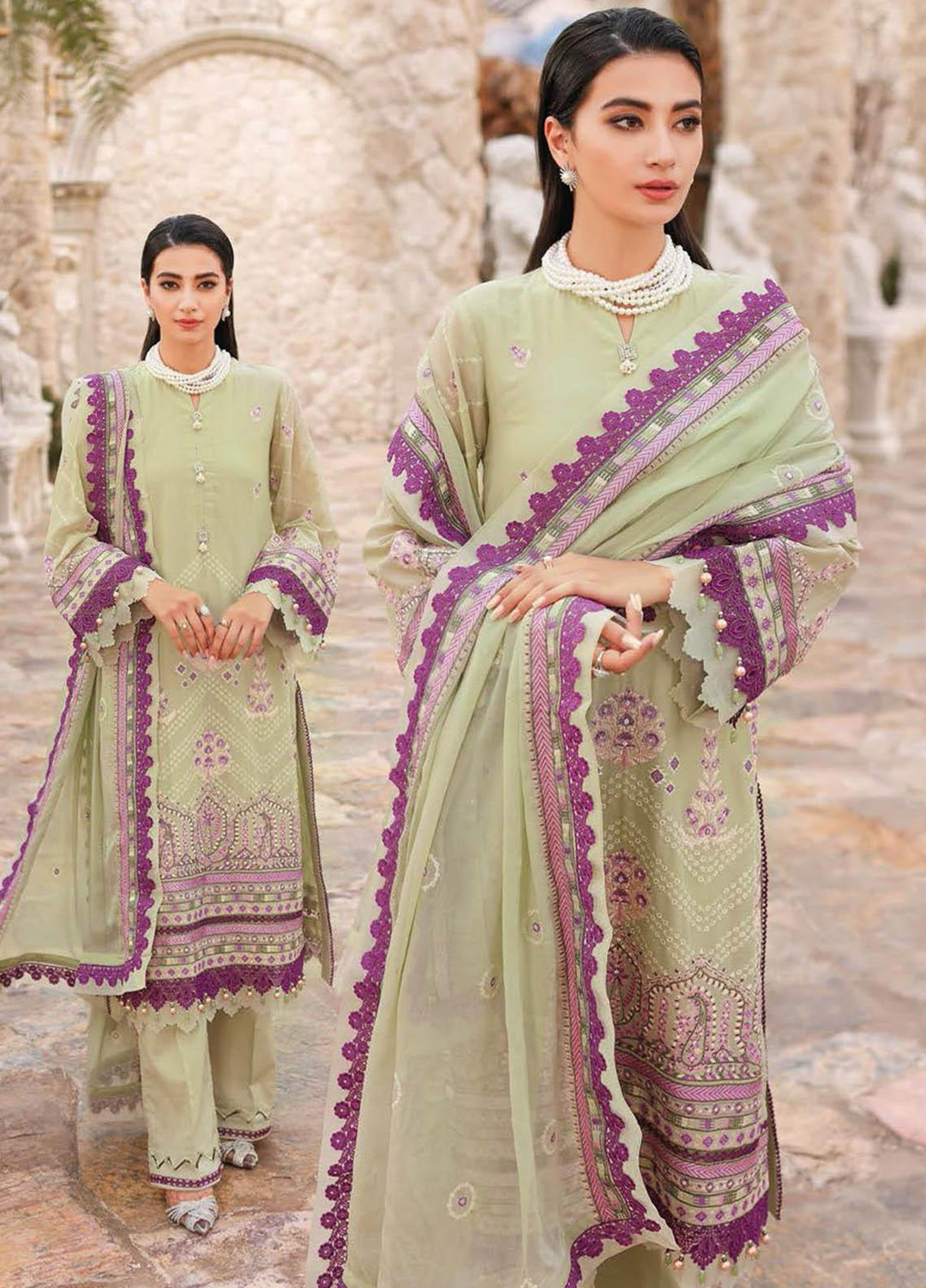 Gul Ahmed Embroidered Lawn Suits Unstitched 3 Piece GA23PS LSV-32005 - Summer Collection