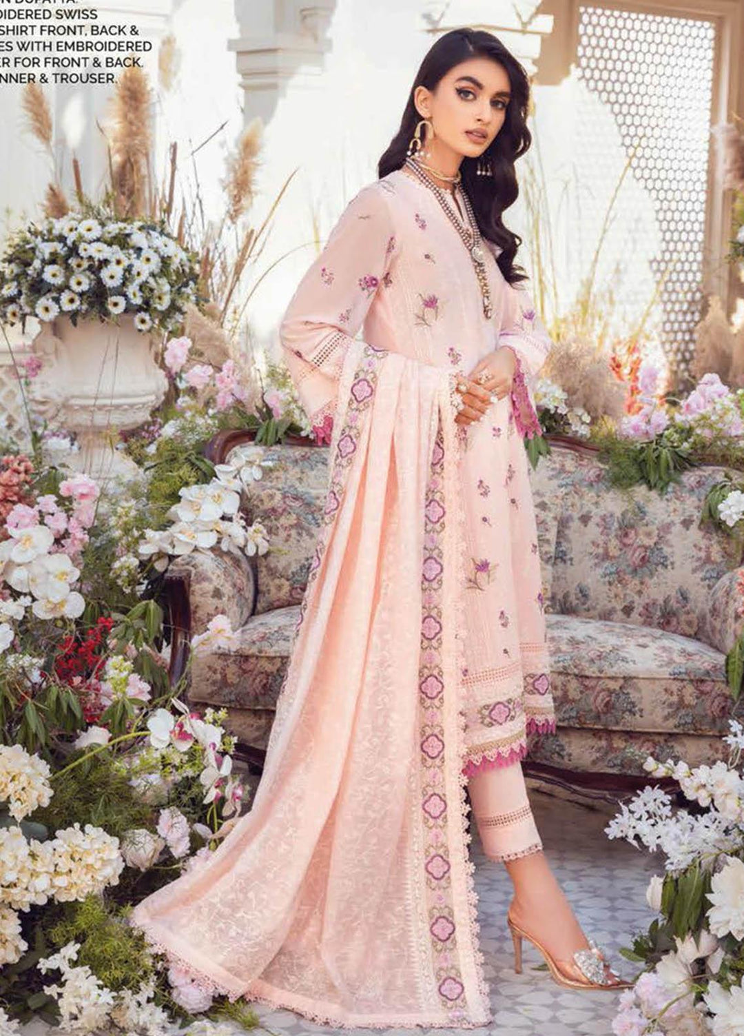 Gul Ahmed Embroidered Lawn Suits Unstitched 3 Piece GA23PS LSV-32020 - Summer Collection