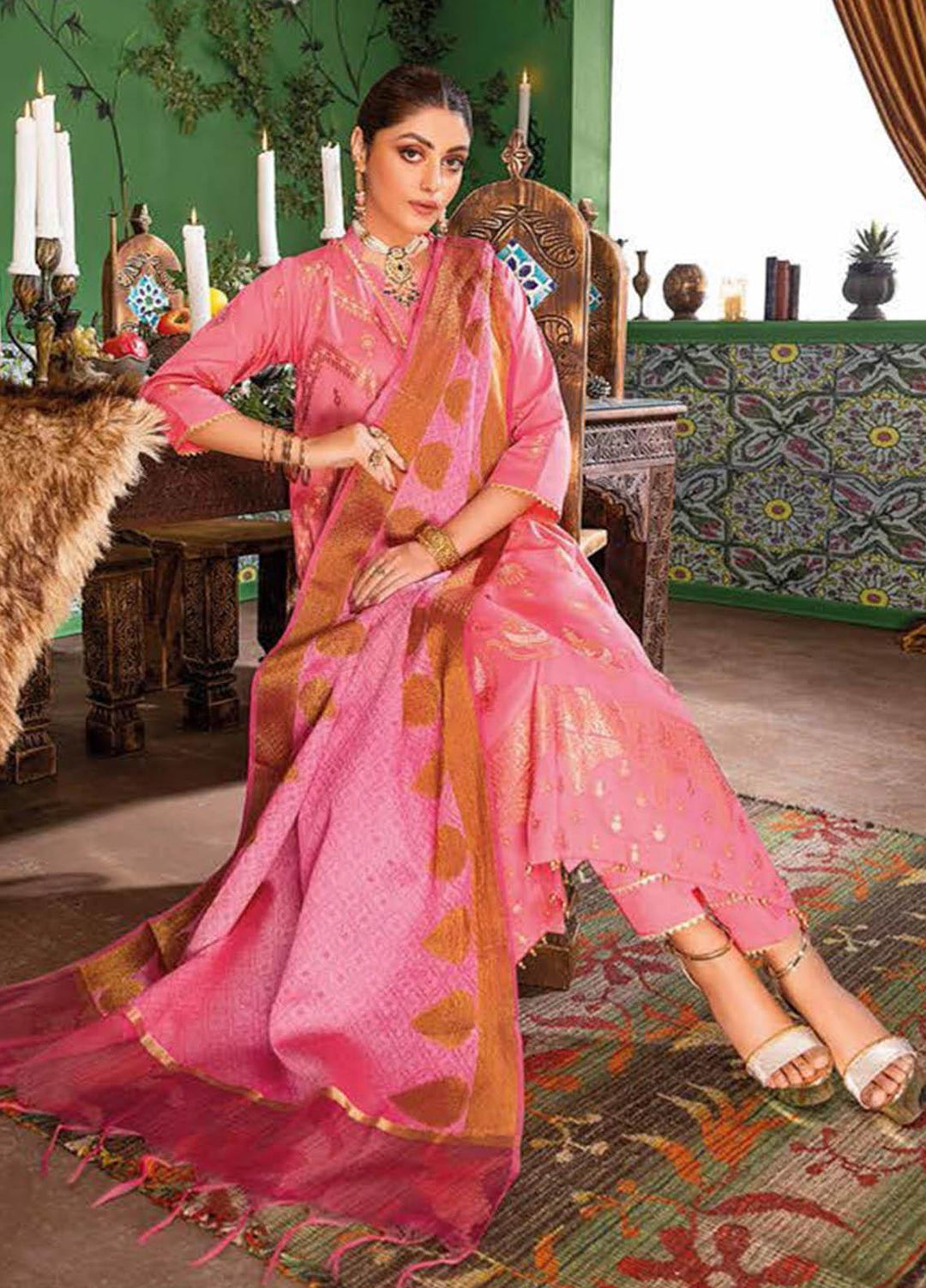 Gul Ahmed Embroidered Lawn Suits Unstitched 3 Piece GA23PS MJ-32020 - Summer Collection