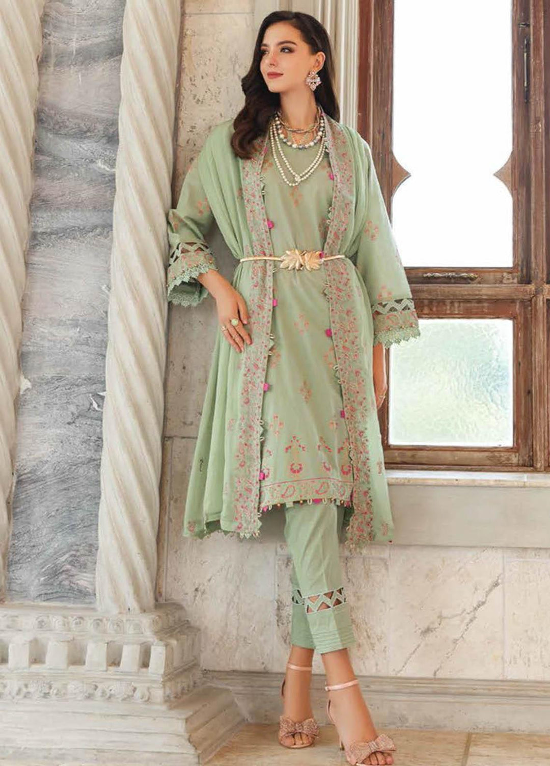Gul Ahmed Embroidered Lawn Suits Unstitched 3 Piece GA23PS PM-22074 - Summer Collection