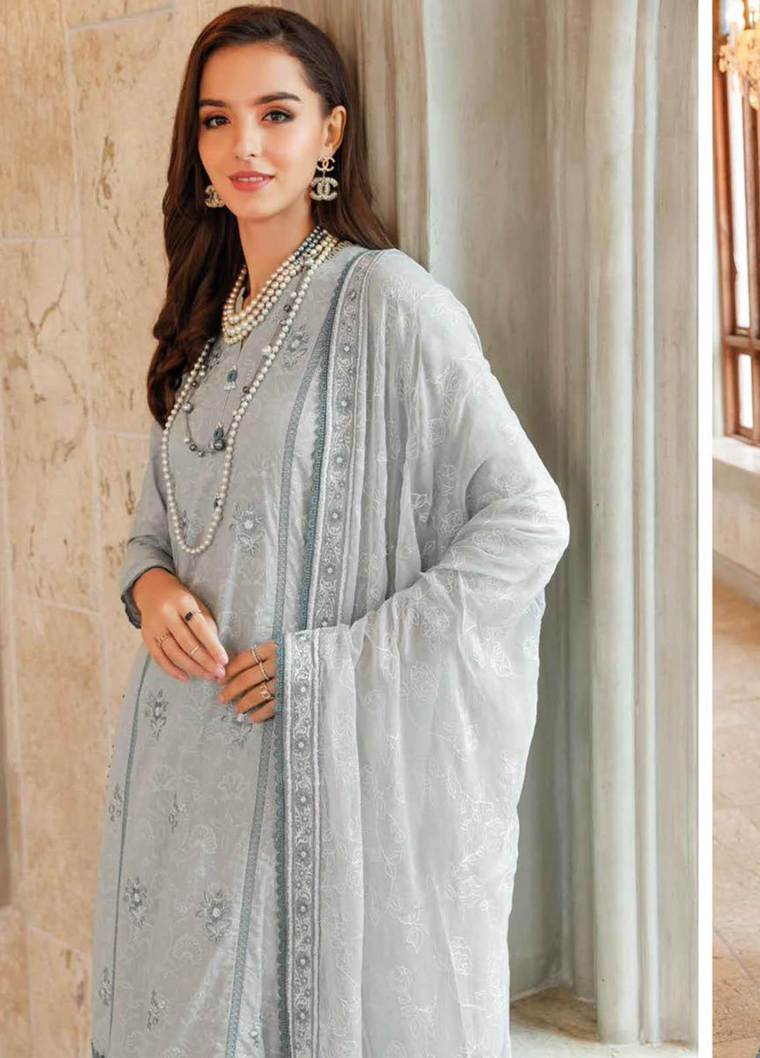 Gul Ahmed Embroidered Lawn Suits Unstitched 3 Piece GA23PS PM-22078 - Summer Collection