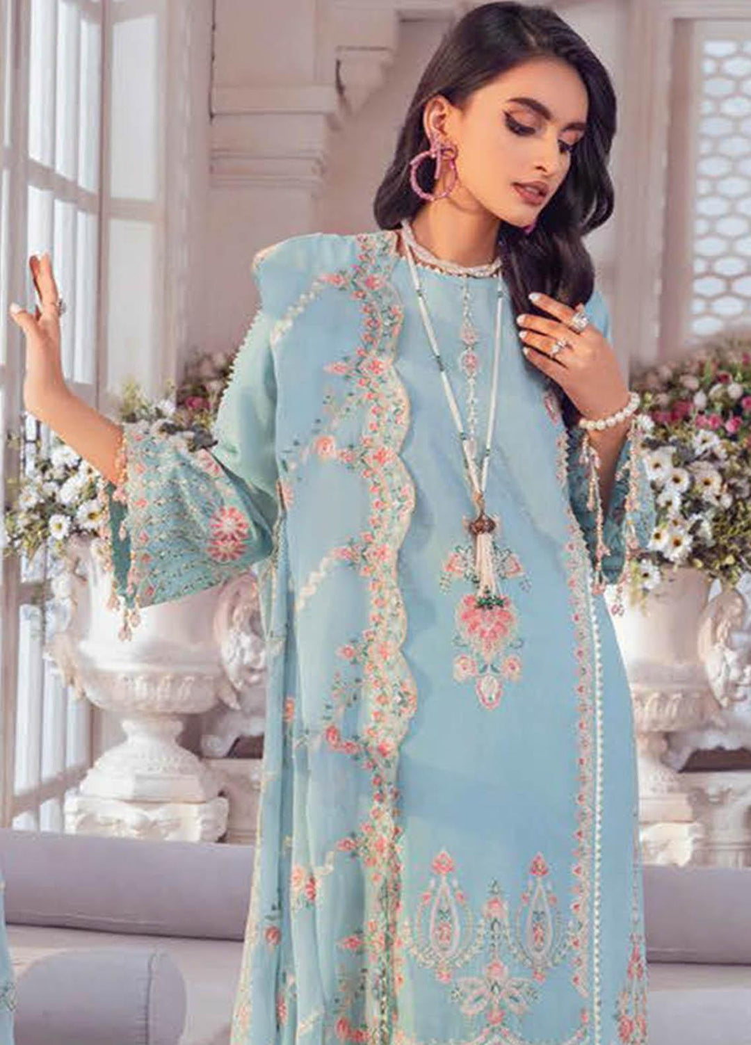Gul Ahmed Embroidered Lawn Suits Unstitched 3 Piece GA23PS PM-32004 - Summer Collection