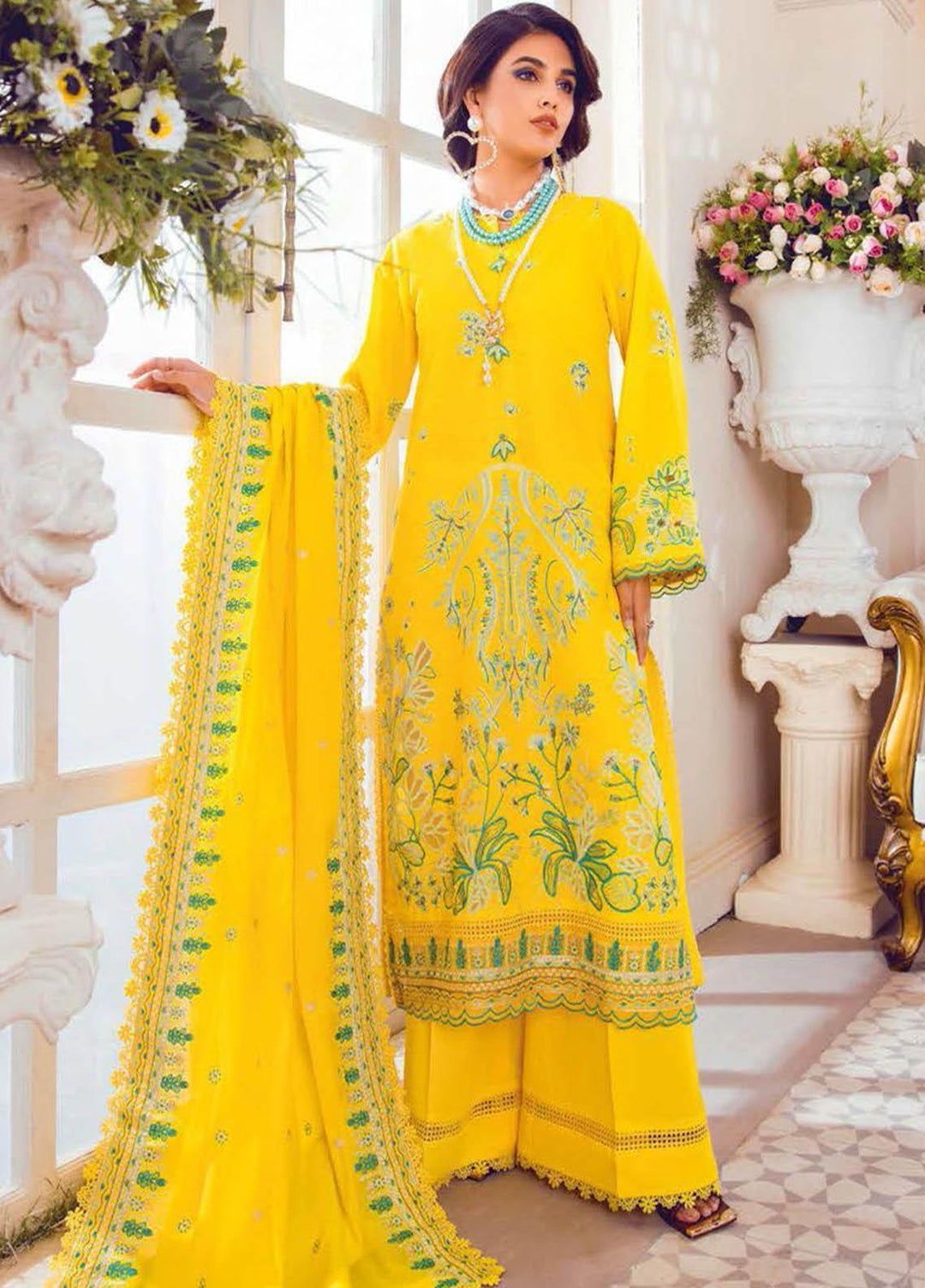 Gul Ahmed Embroidered Lawn Suits Unstitched 3 Piece GA23PS PM-32017 - Summer Collection