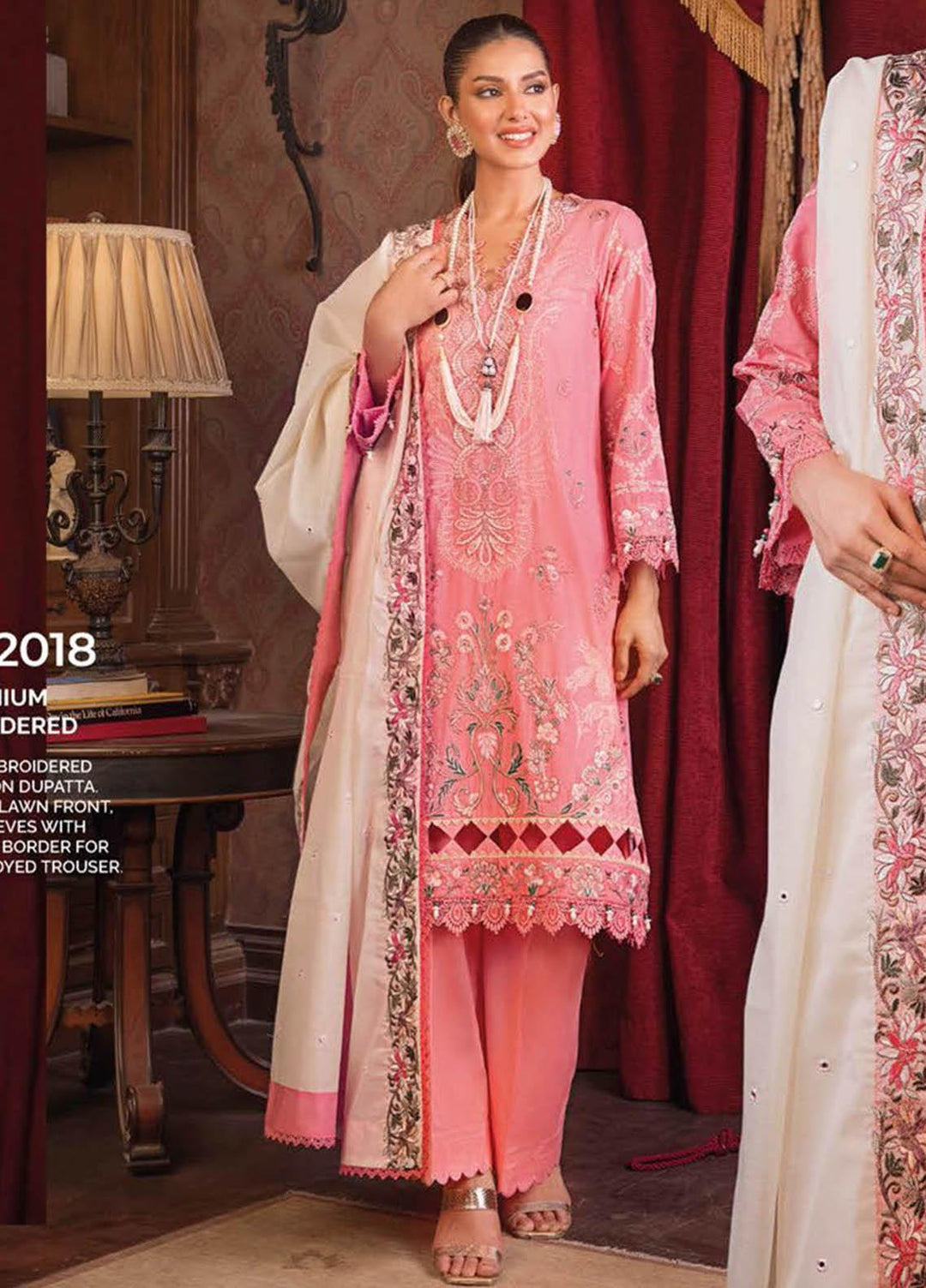 Gul Ahmed Embroidered Lawn Suits Unstitched 3 Piece GA23PS PM-32018 - Summer Collection