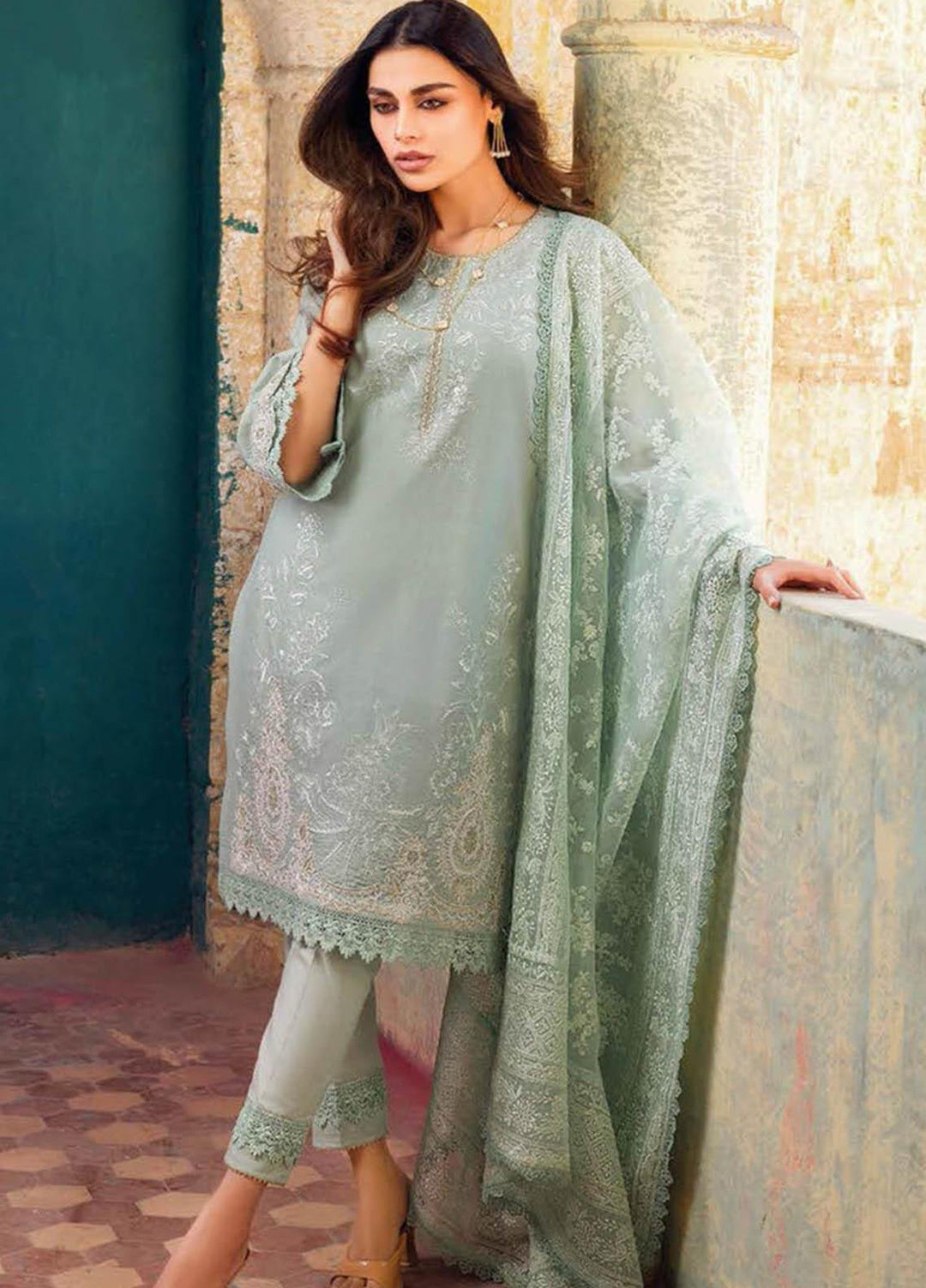 Gul Ahmed Embroidered Lawn Suits Unstitched 3 Piece GA23PS PM-32024 - Summer Collection