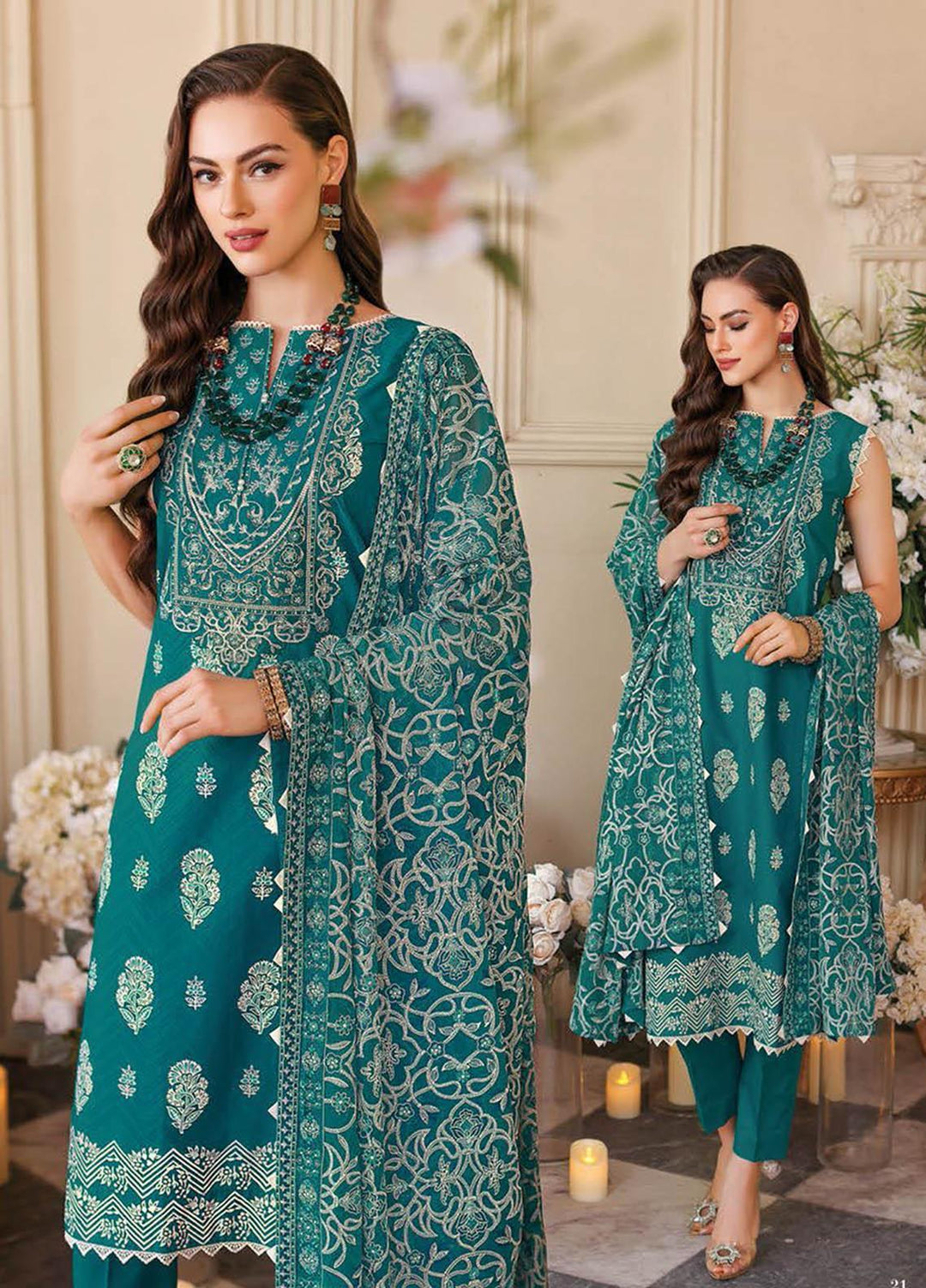 Gul Ahmed Embroidered Lawn Suits Unstitched 3 Piece GA23PS PM-32033 - Summer Collection