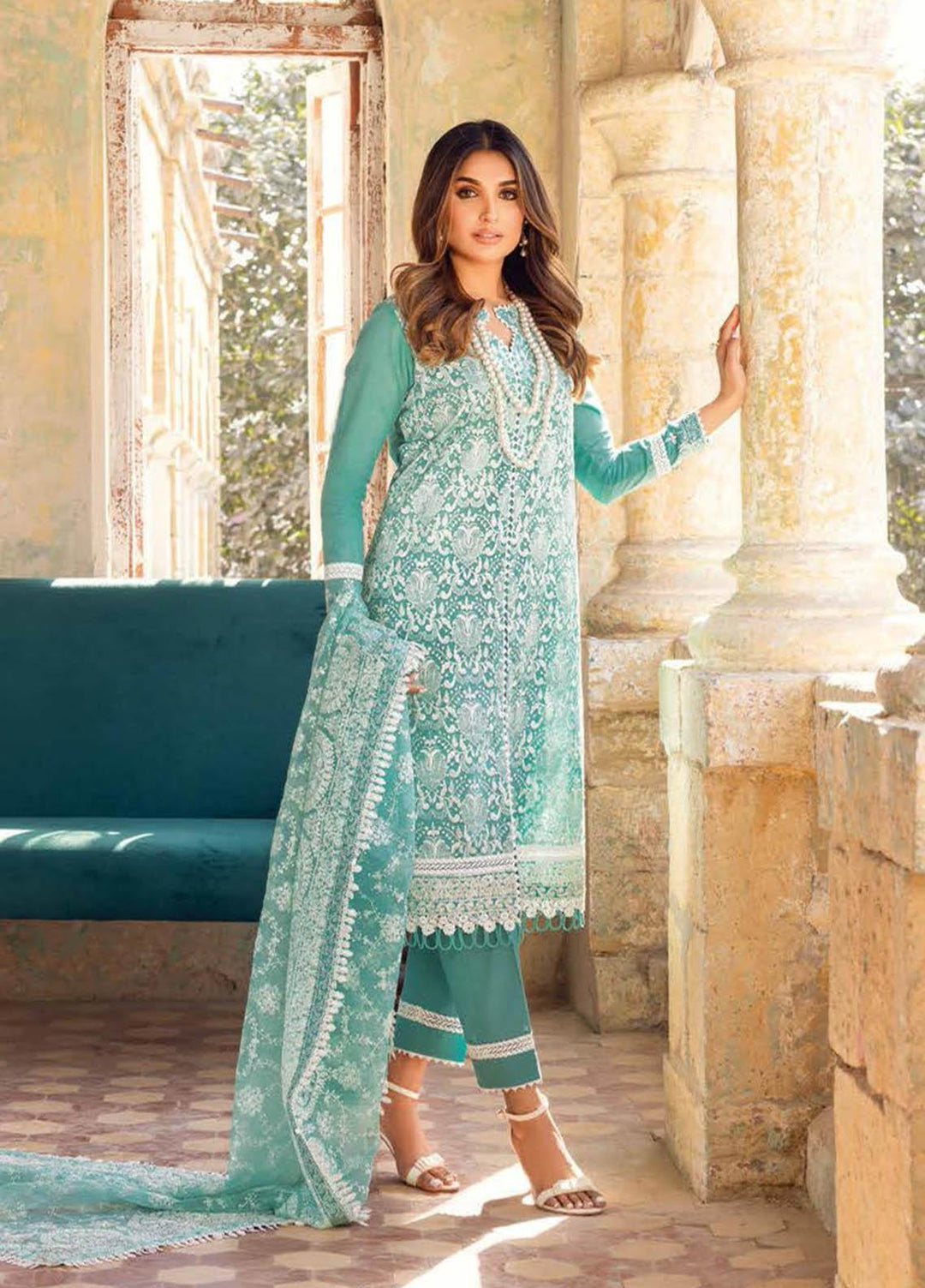 Gul Ahmed Embroidered Lawn Suits Unstitched 3 Piece GA23PS PM-32060 - Summer Collection