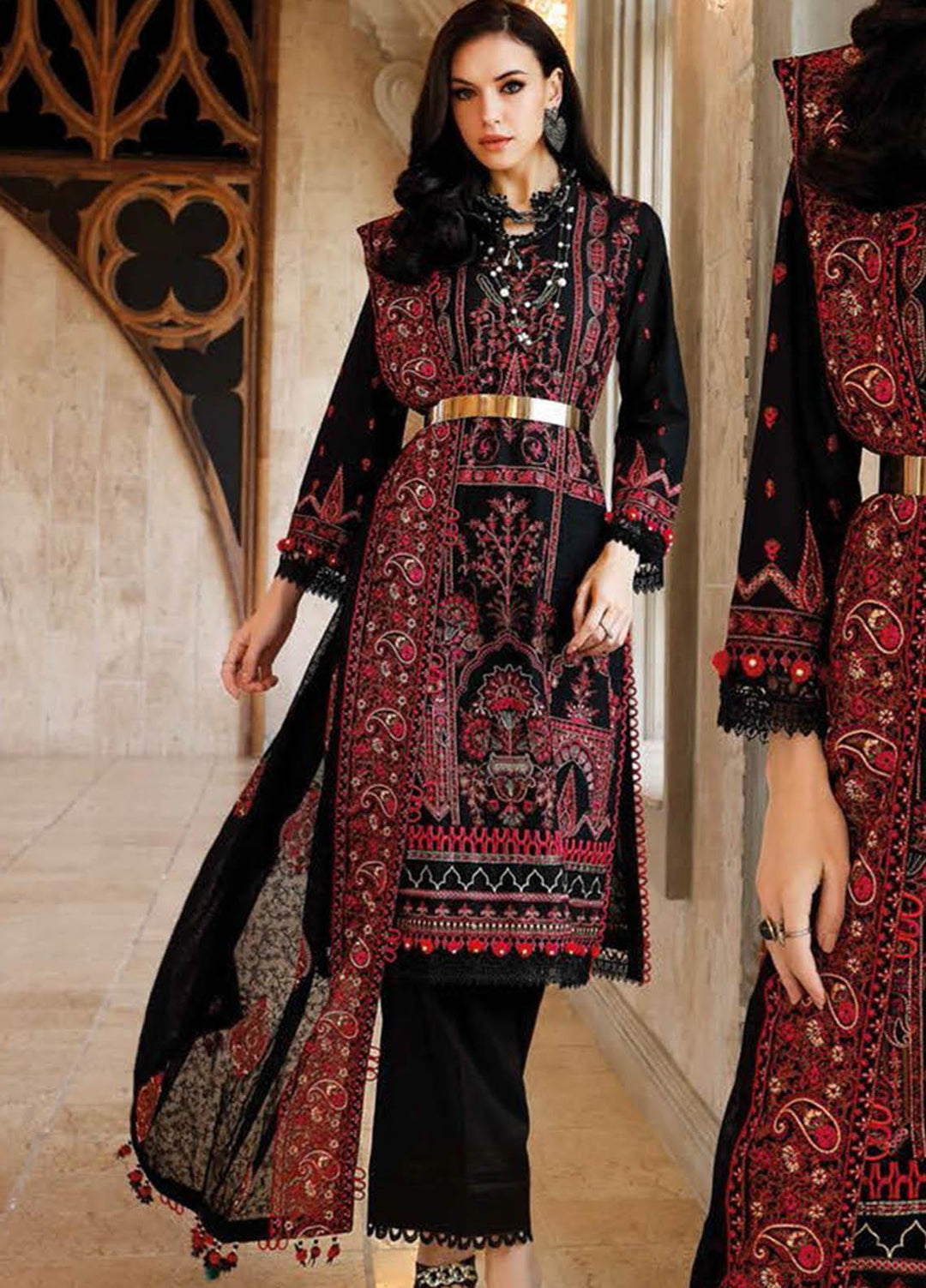 Gul Ahmed Embroidered Lawn Suits Unstitched 3 Piece GA23PS PM-32063 - Summer Collection