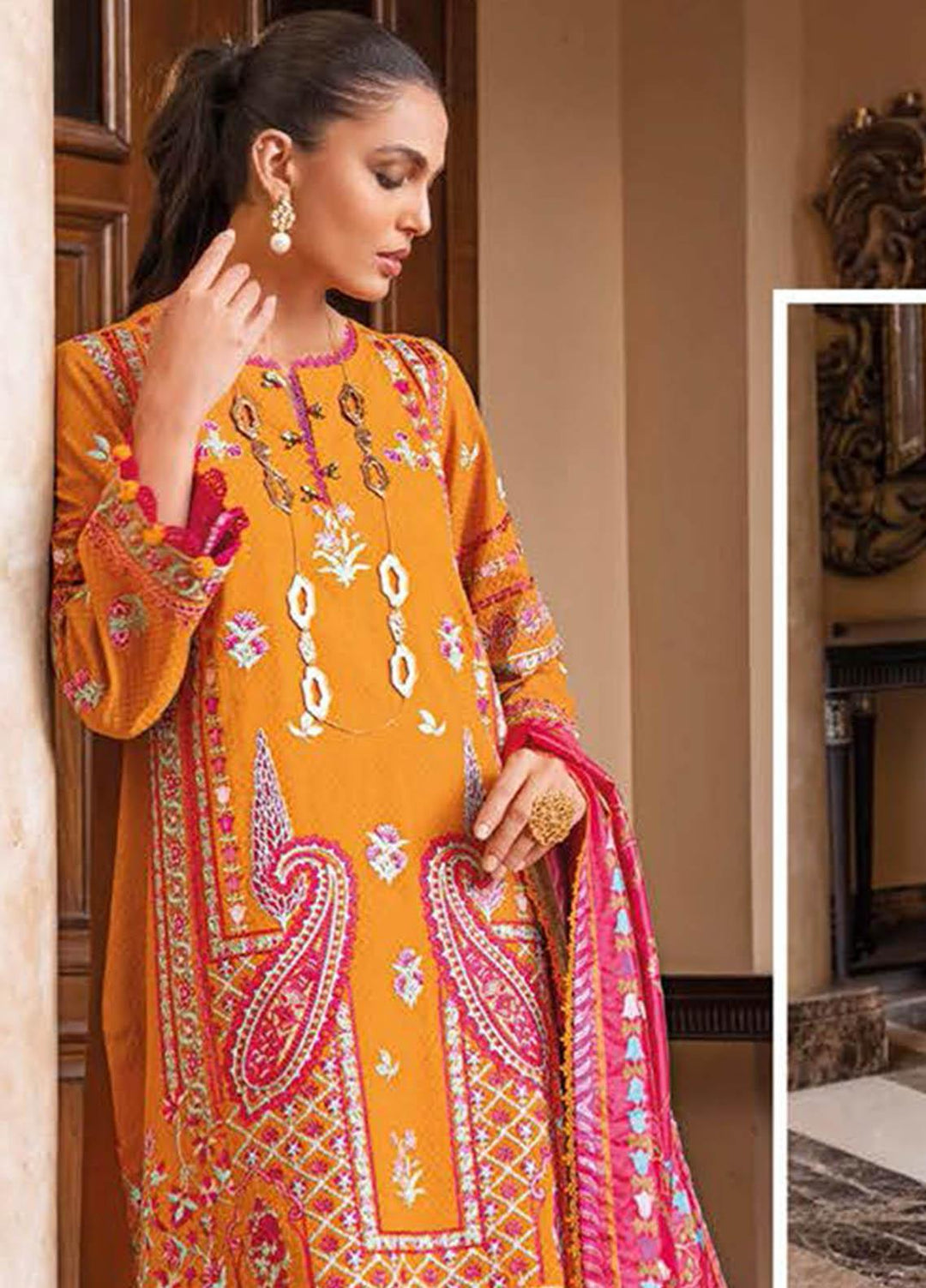 Gul Ahmed Embroidered Lawn Suits Unstitched 3 Piece GA23PS SSM-32003 - Summer Collection