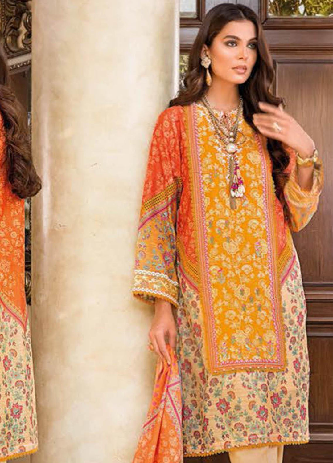 Gul Ahmed Embroidered Lawn Suits Unstitched 3 Piece GA23PS SSM-32004 - Summer Collection