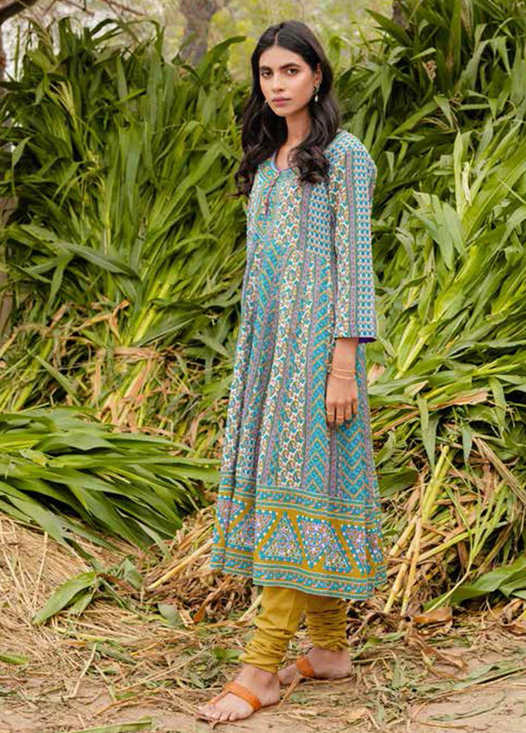 Gul Ahmed Printed Lawn Unstitched Kurties GA21VG SL 873-A - Summer Collection