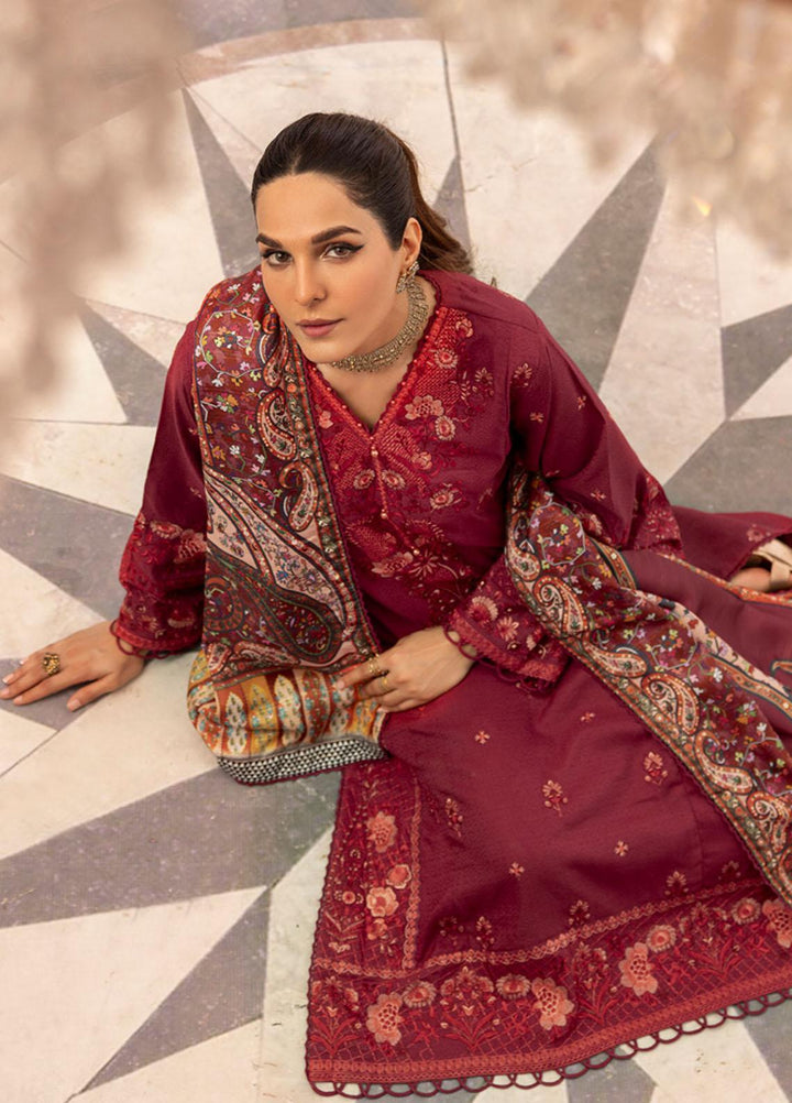 Gul Ahmed Embroidered Zari Suits Unstitched 3 Piece GA23WB AP 32014 - Winter Collection