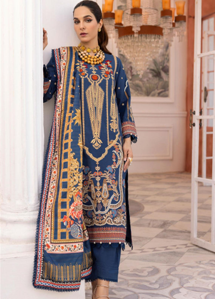 Gul Ahmed Embroidered Zari Suits Unstitched 3 Piece GA23WB AP 32033 - Winter Collection