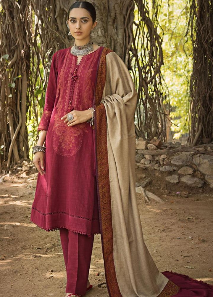 Gul Ahmed Embroidered Pashmina Suits Unstitched 3 Piece GA23WB AP 32083 - Winter Collection