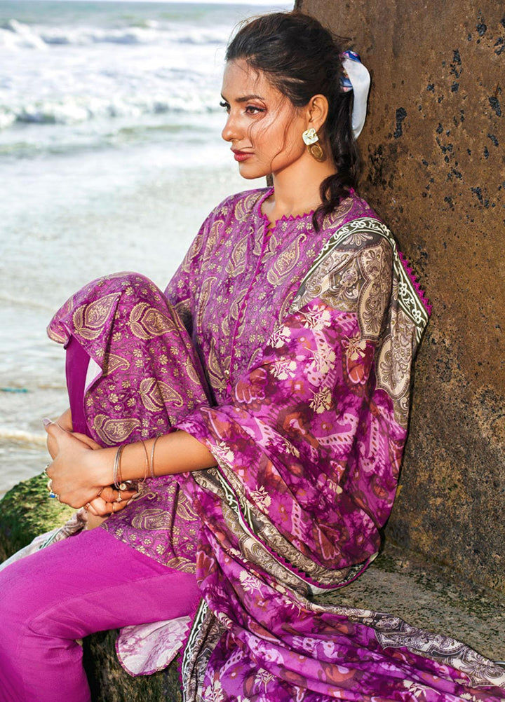 Gul Ahmed Embroidered Linen Suits Unstitched 3 Piece GA23WB LT 32021 A - Winter Collection