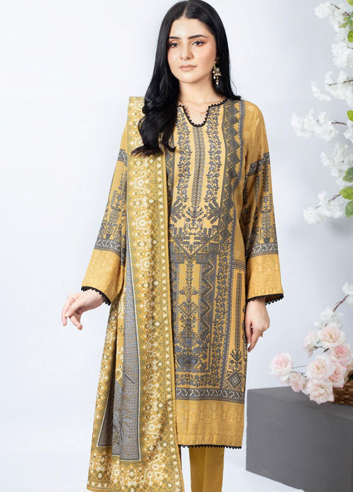 Gul Ahmed Embroidered Karandi Suits Unstitched 3 Piece GA23WB WNS 32177 - Winter Collection