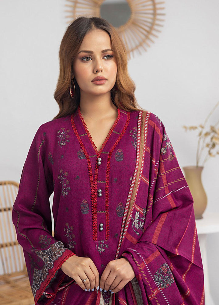 Gul Ahmed Embroidered Dhanak Suits Unstitched 3 Piece GA23WB WNS 32185 A - Winter Collection