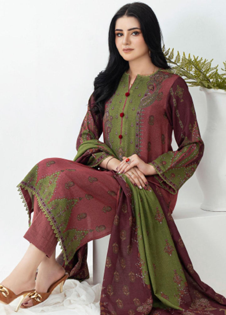 Gul Ahmed Embroidered Dhanak Suits Unstitched 3 Piece GA23WB WNS 32190 B - Winter Collection